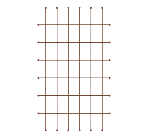 Rankgitter Tarent groß in unbeschichtet als 3D-Modell