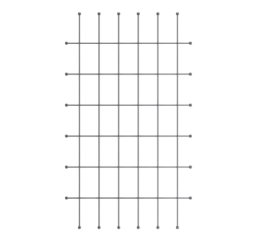 Rankgitter Tarent groß in pulverbeschichtet Anthrazit als 3D-Modell