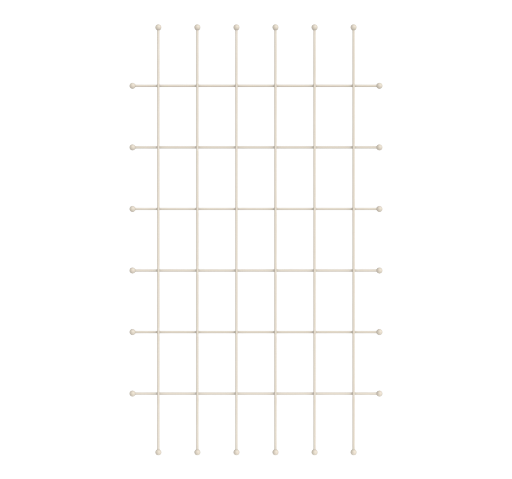 Rankgitter Tarent groß in pulverbeschichtet Sonderfarbe RAL9001 Cremeweiß als 3D-Modell