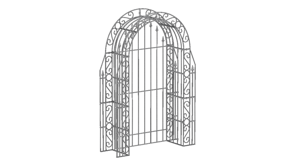 Rosenbogen Calabria mit Rückwand Rosenbogen Calabria mit Rückwand