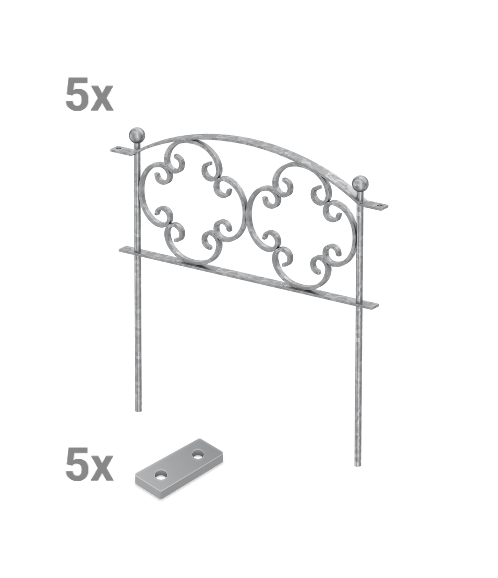 Beetzaun Rosa Set Beetzaun Rosa Set