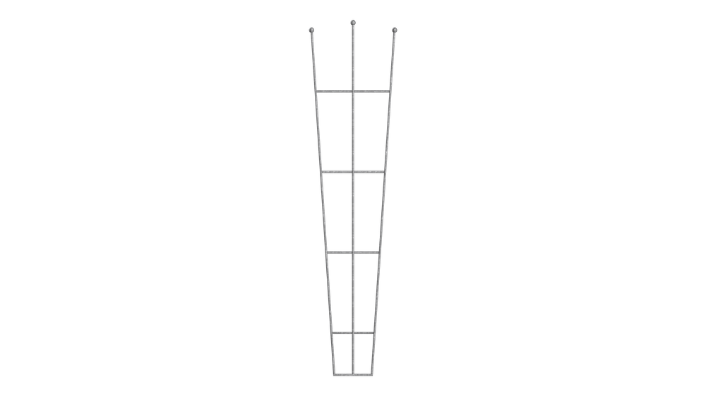 Rankgitter Bari in feuerverzinkt als 3D-Modell Rankgitter Bari in feuerverzinkt als 3D-Modell