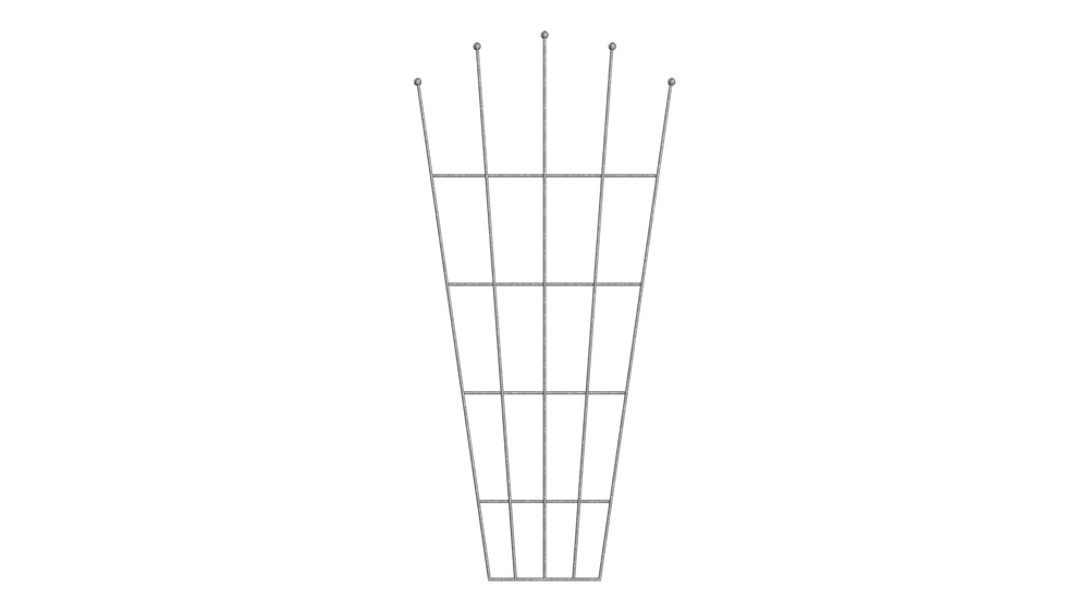 Rankgitter Brindisi in feuerverzinkt als 3D-Modell Rankgitter Brindisi in feuerverzinkt als 3D-Modell