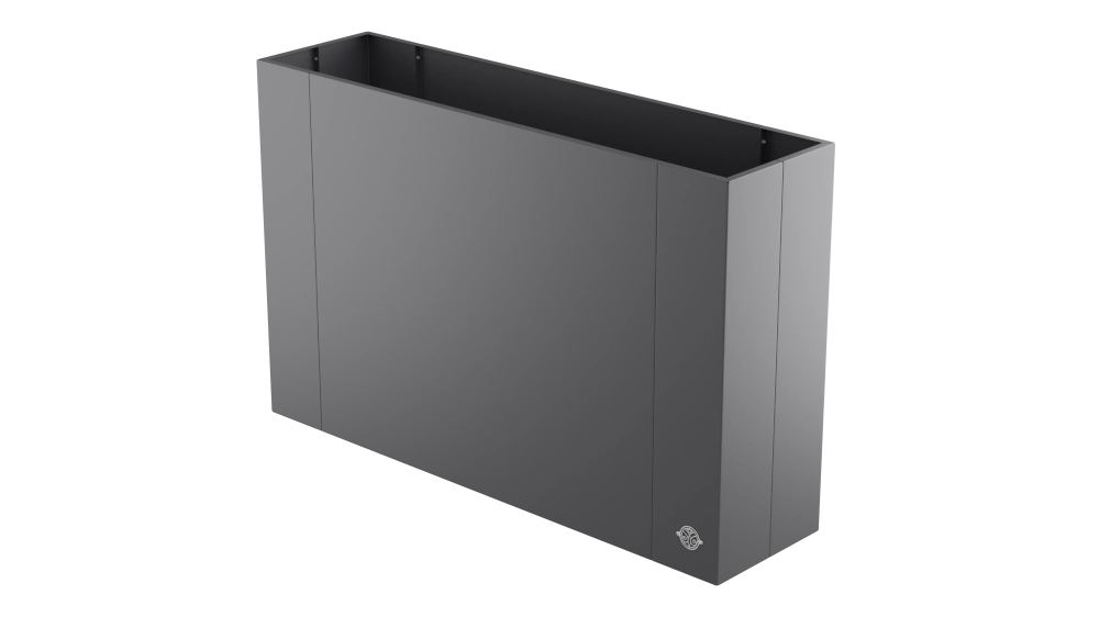 Hochbeet Manarola 40x136x100 cm in pulverbeschichtet Anthrazit als 3D-Modell Hochbeet Manarola 40x136x100 cm in pulverbeschichtet Anthrazit als 3D-Modell