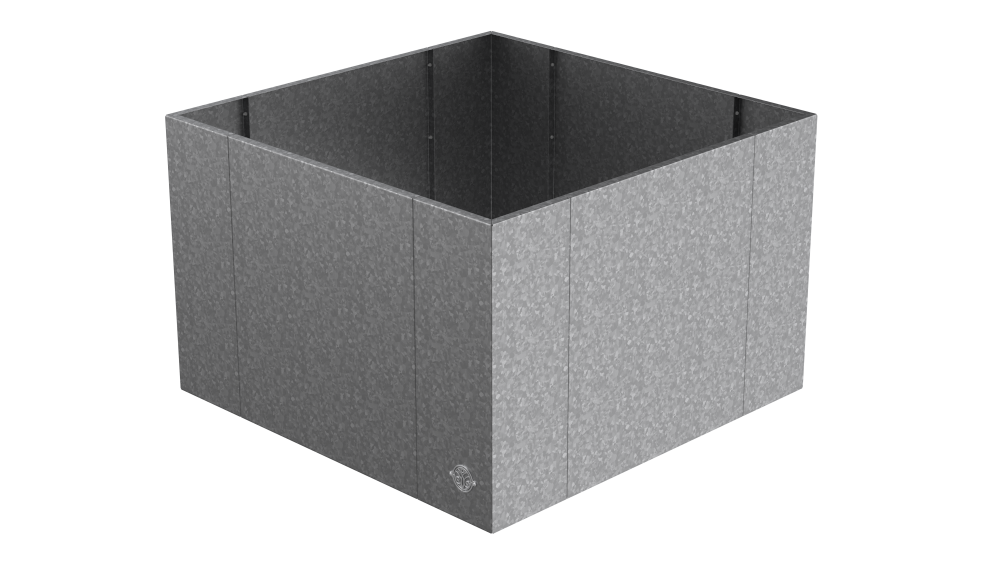 Hochbeet Monterosso 90x90x68 cm in feuerverzinkt als 3D-Modell Hochbeet Monterosso 90x90x68 cm in feuerverzinkt als 3D-Modell