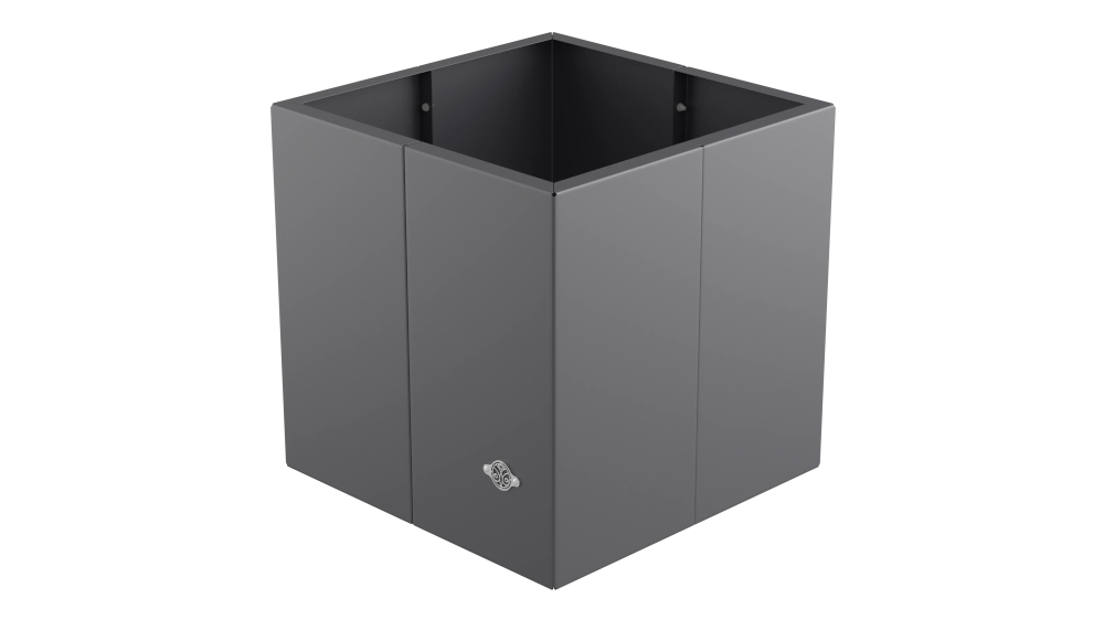 Pflanzkübel Vernazza 40x40x40 cm in pulverbeschichtet Anthrazit als 3D-Modell Pflanzkübel Vernazza 40x40x40 cm in pulverbeschichtet Anthrazit als 3D-Modell